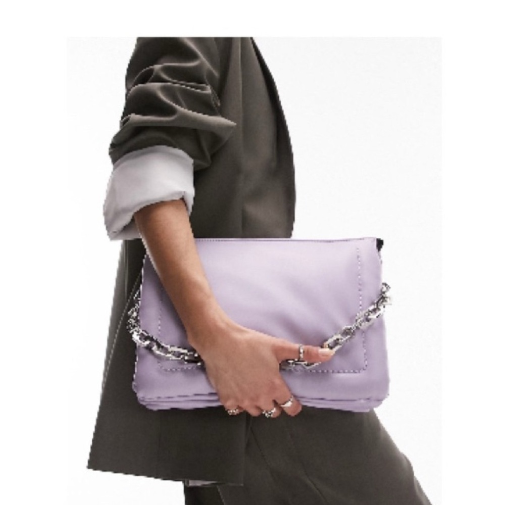Topshop Lilac Chain Handle Shoulder Bag